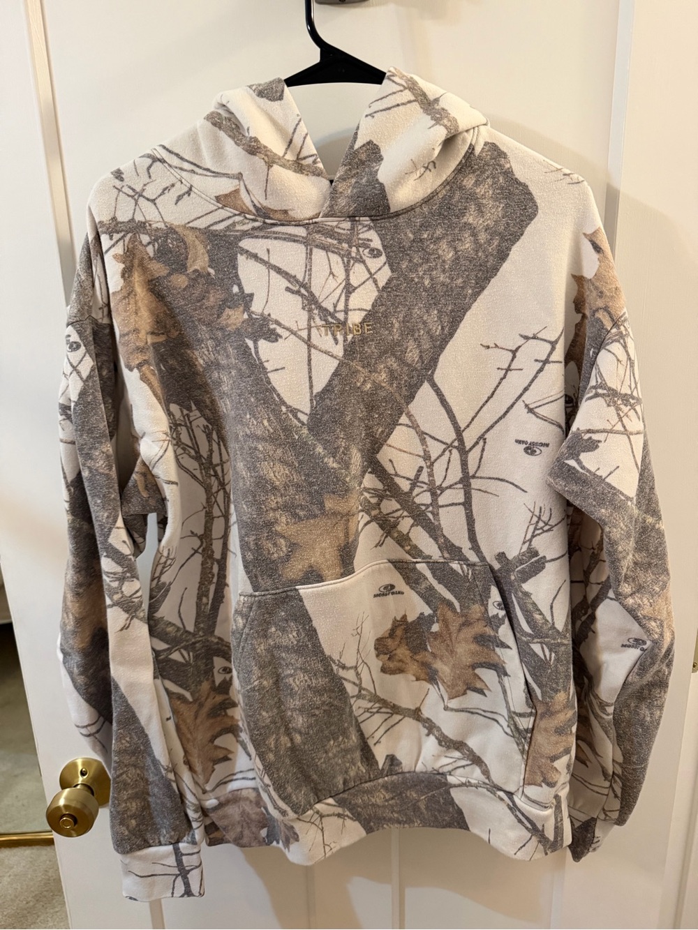 White Camo Print Hooded Sweatshirt - TRIBE KELLEY X MOSSY OAK